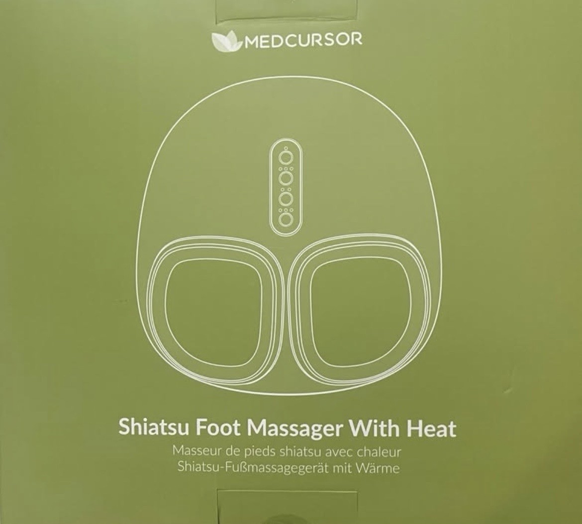 Medcursor Shiatsu Foot Massager Machine w/ Heat & Timer MDFM400 Black/Gray