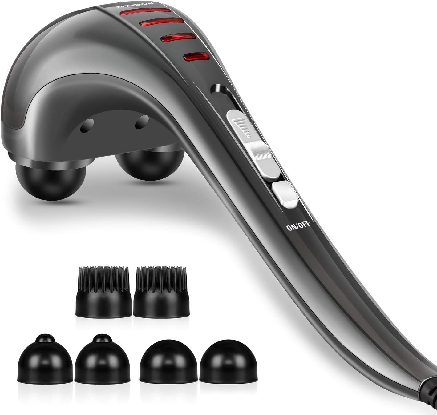 Handheld Neck Back Massager for Pain Relief Deep Tissue, Electric Double Head Pe