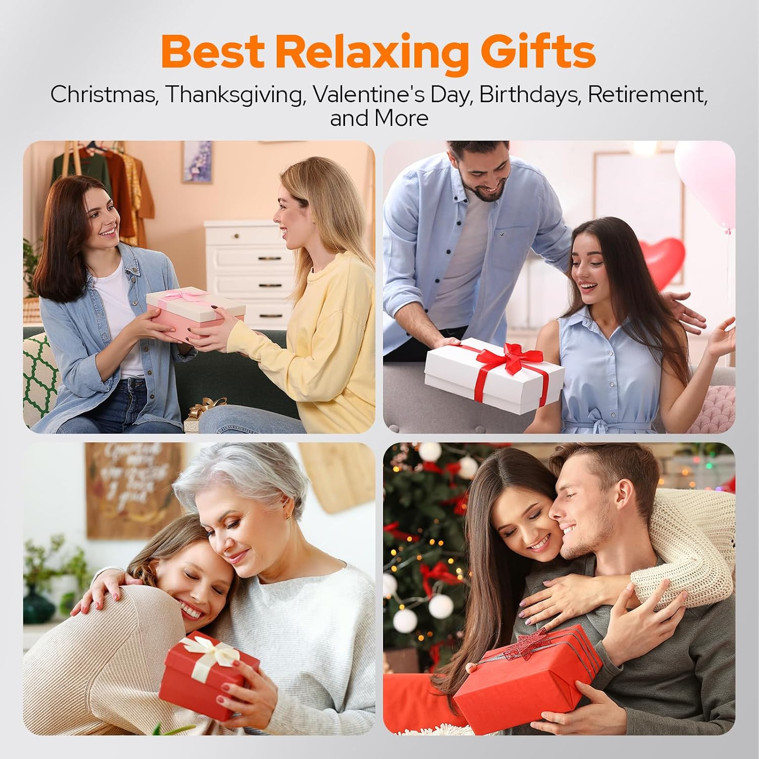 Upgraded 3-In-1 Cordless Neck Massager Pillow with Heat, Rolling Shiatsu | Recha