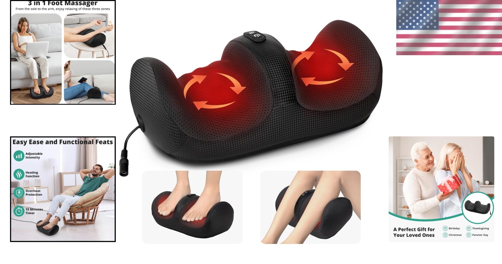 Multi-Function Foot Massager with Auto Shut-Off – Relaxation Therapy Device