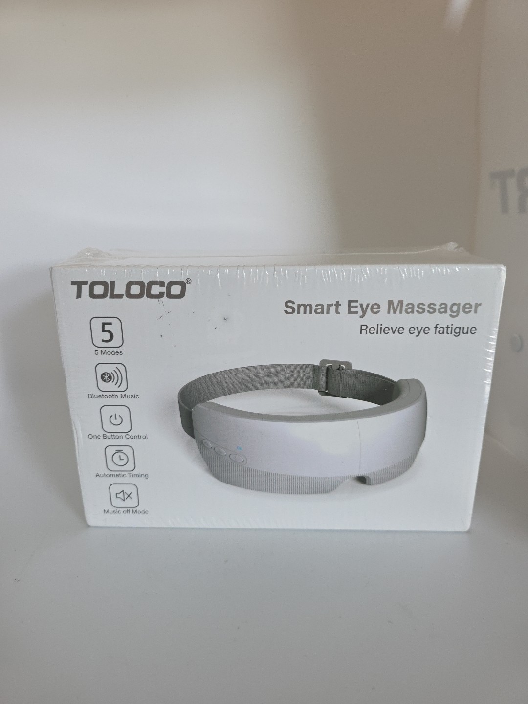 TOLOCO Smart Eye Massager – 5 Modes, Bluetooth Music, One Button Control – New