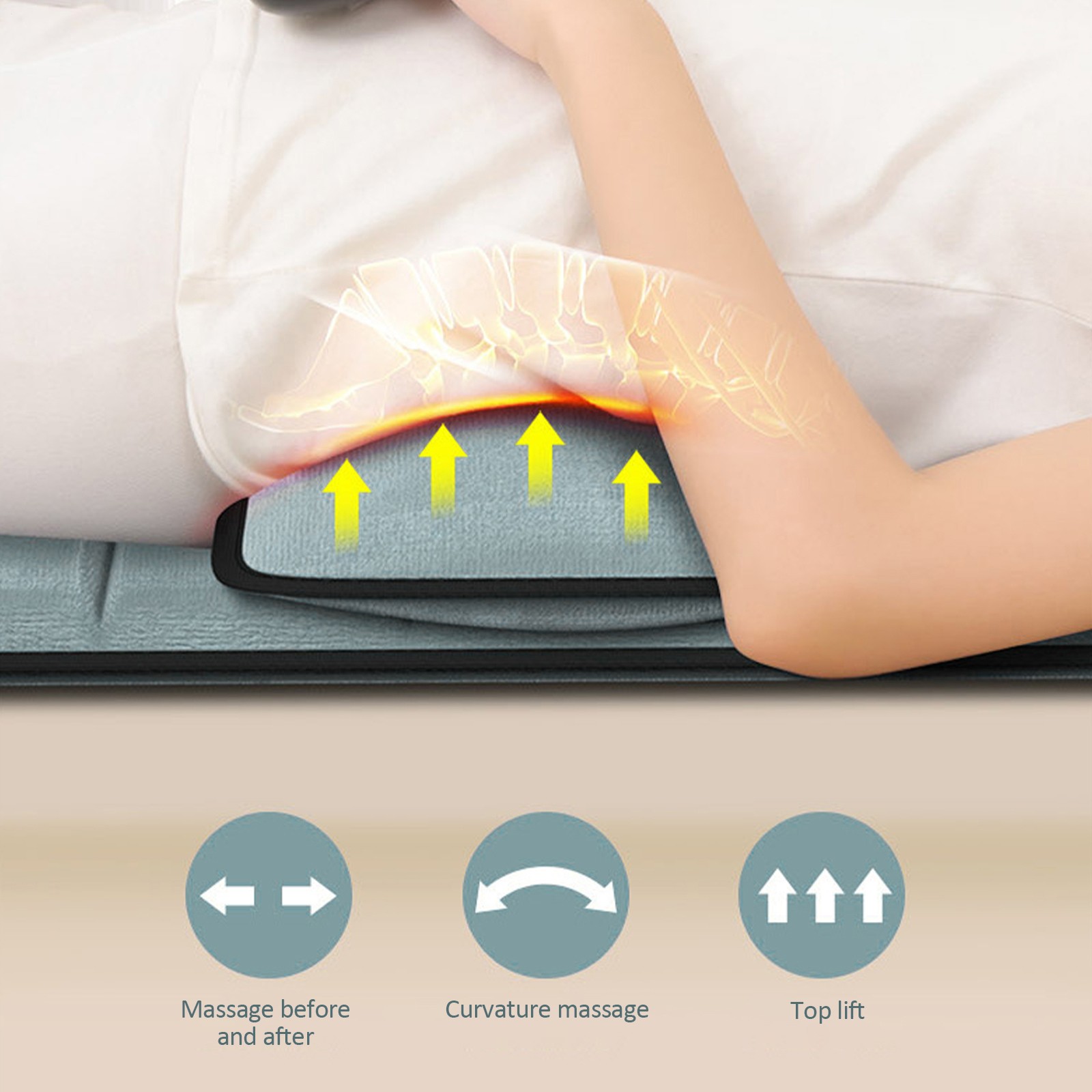Full Body Electric Massage Mat w/ Heat Vibration Heating Pad Massage Mattress