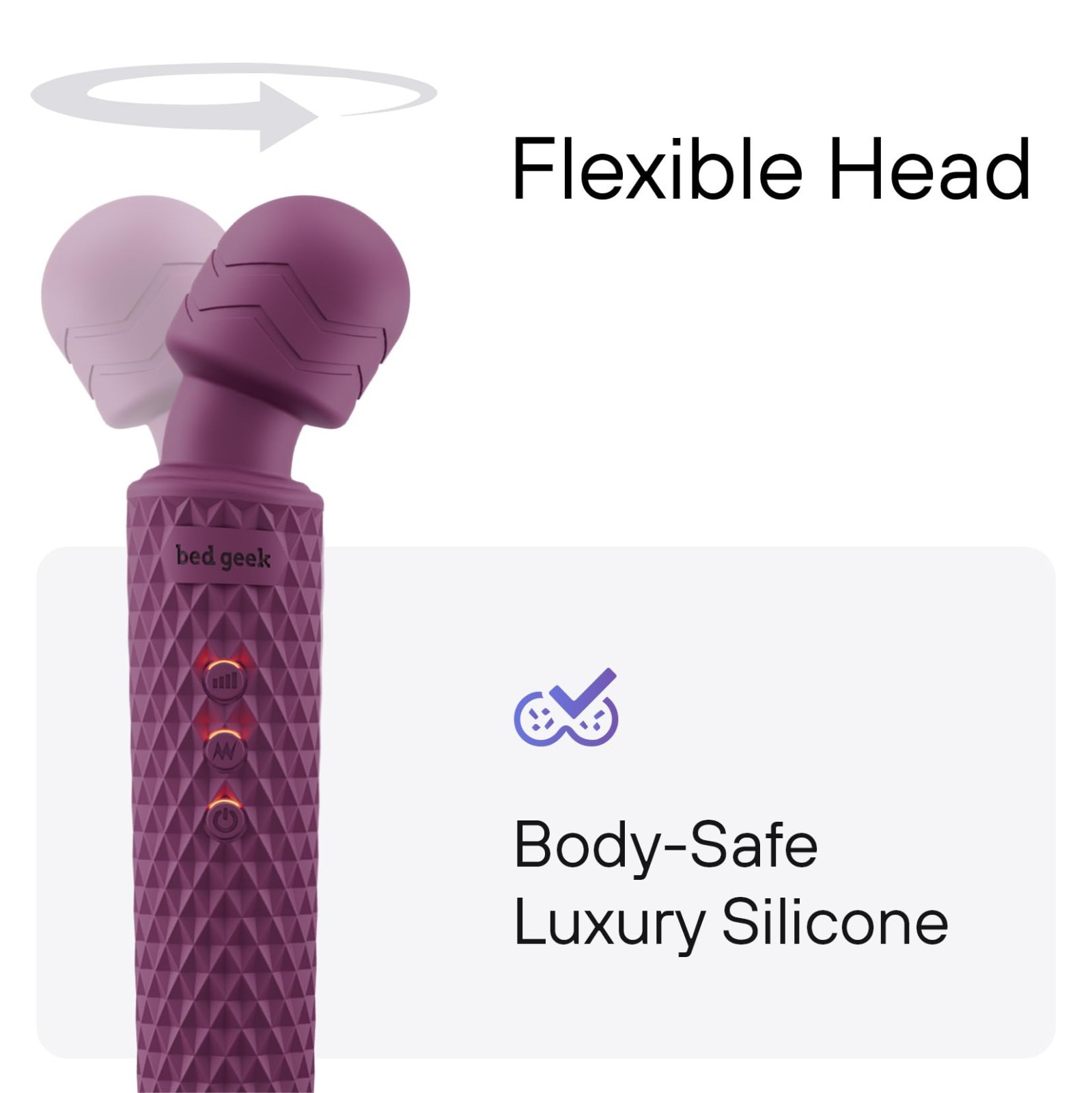 Handheld Cordless Personal Wand Massager – Waterproof, USB Rechargeable, 20 Vibe
