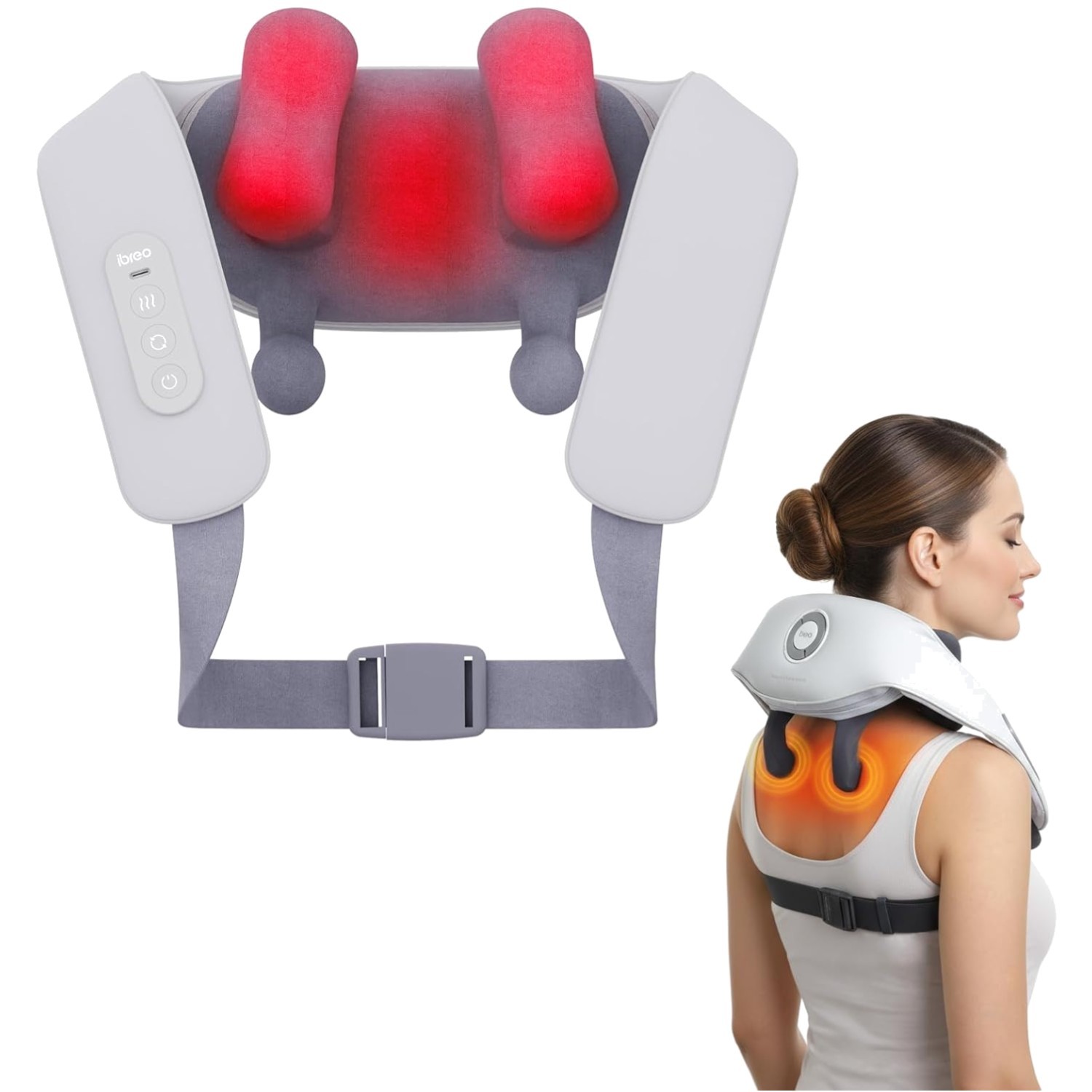 Shiatsu Neck Massager with Heat, 4 Modes