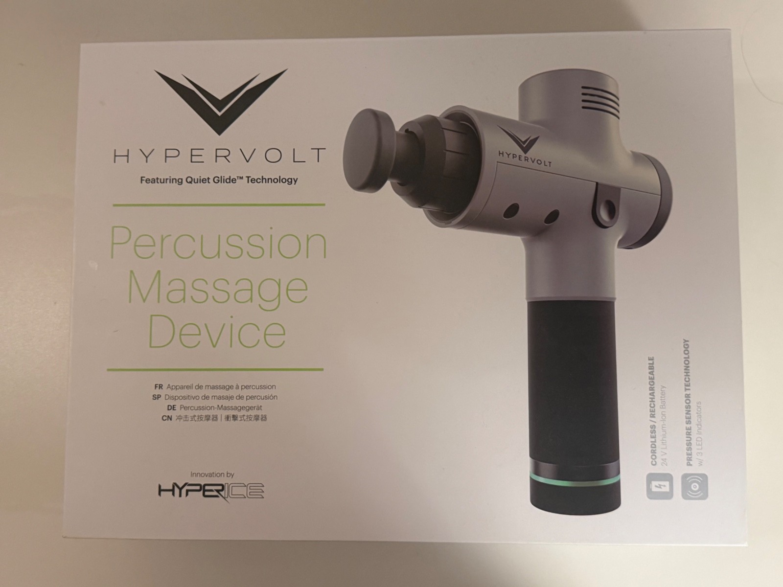 Hyperice Hypervolt Percussion Massage Device – Silver (53000 001-00)