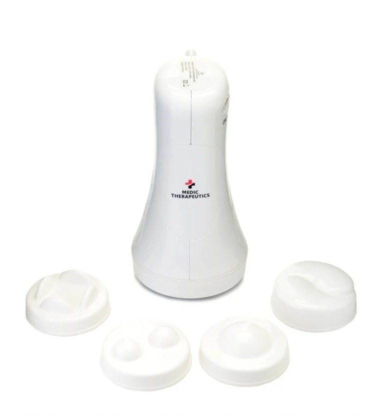 Medic Therapeutics Handheld Sculpting Massager w/ 4 Interchangeable Heads Black