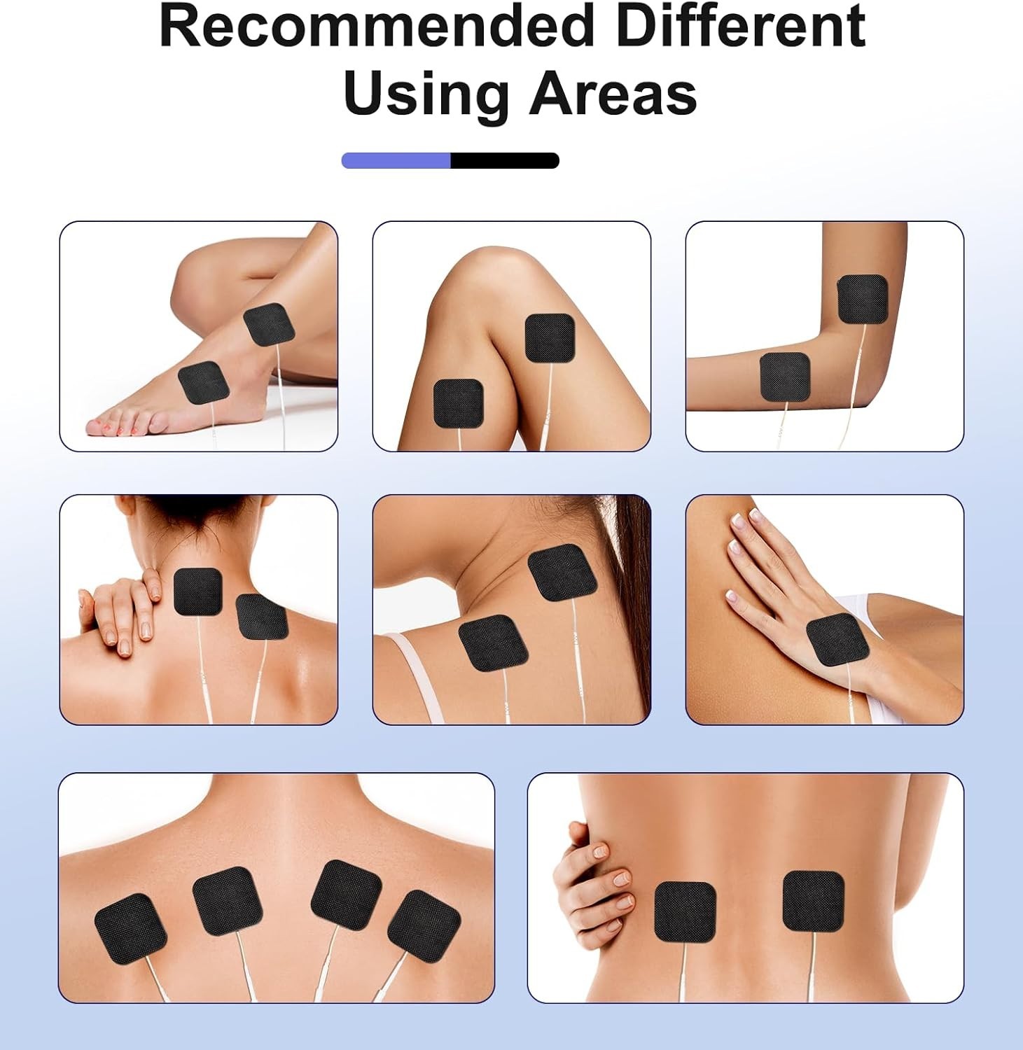 Latex-Free 20 Pcs TENS Unit Replacement Pads – Reusable & Easy to Clean