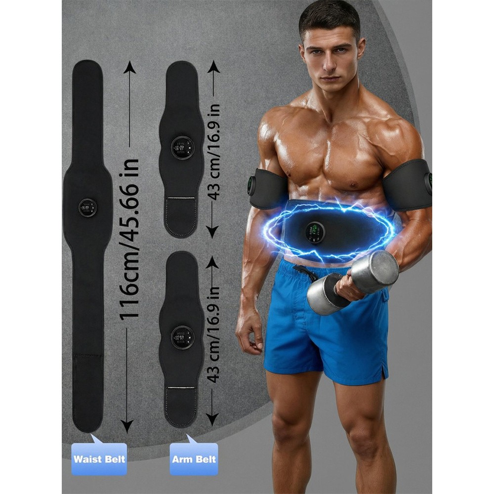 Next Gen Ultra EMS Muscle Stimulator Rechargeable Fitness AB Belt Toning Set