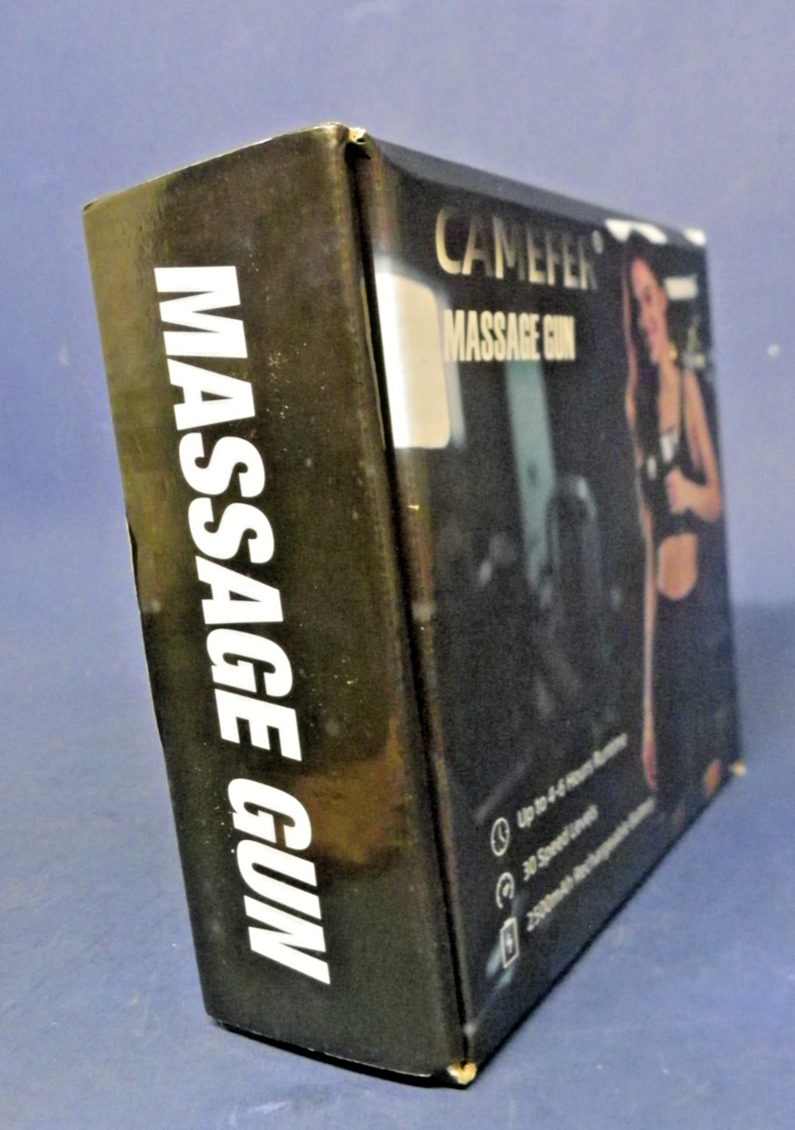 CAMEFER Deep Tissue Massage Gun 30 Speed Levels Rechargeable Battery 6 Heads