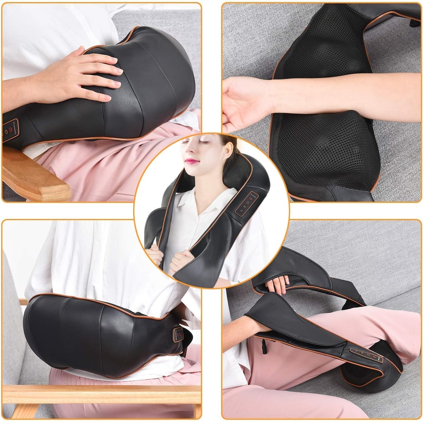 Shiatsu Neck & Back Massager with Heat – Deep Tissue Relief & 3 Intensity Levels