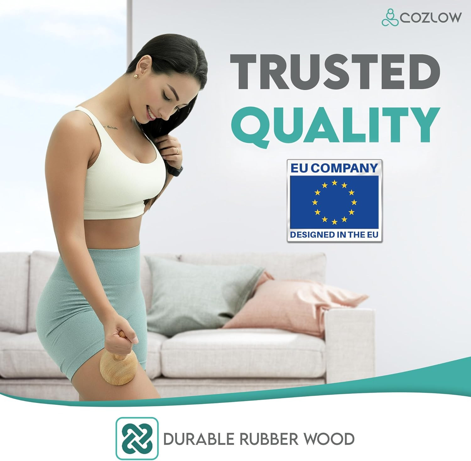 Wood Therapy Massage Cup & Roller for Body Sculpting & Lymphatic Drainage