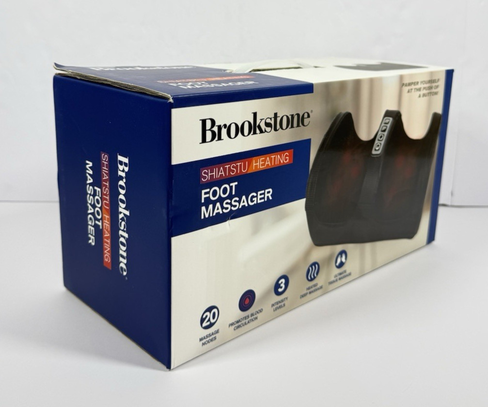 Brookstone Shiatsu Heating Foot Massager BK1620M-BLK