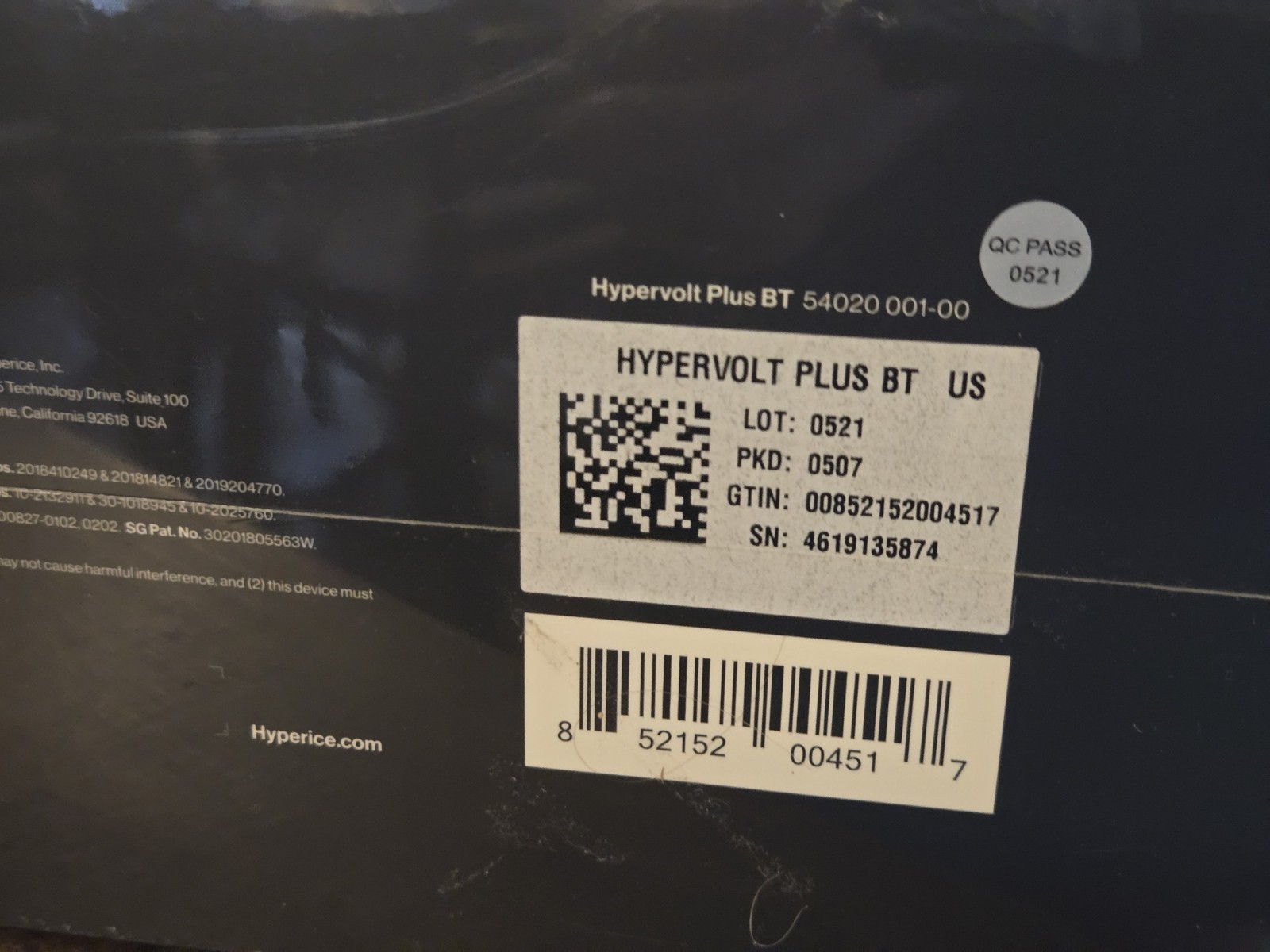 Hyperice Hypervolt Plus Bluetooth Handheld Percussion Massage Device SEALED