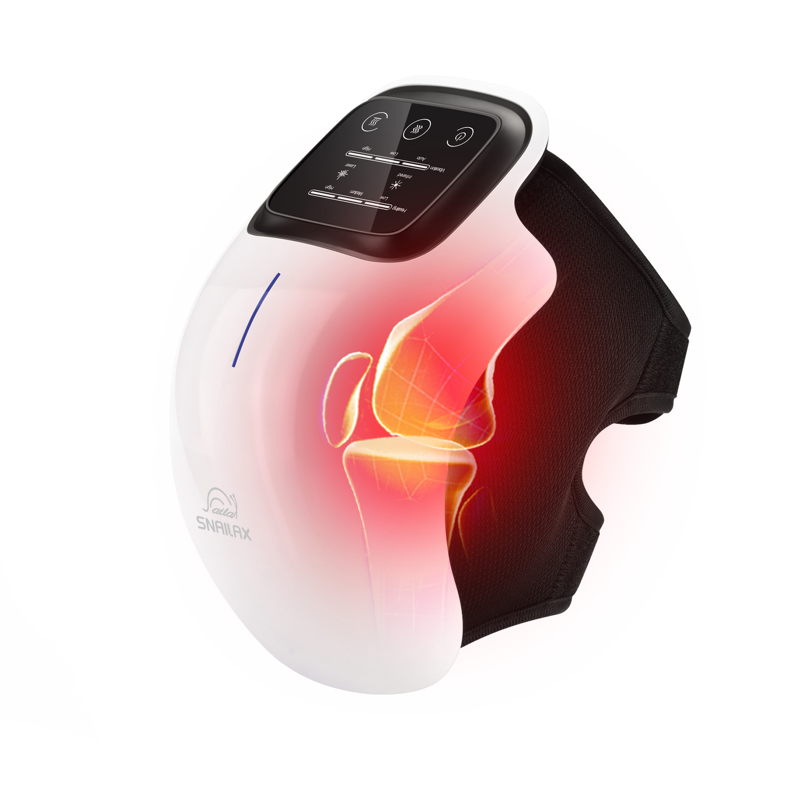 Snailax Knee Massager with Heat IR & LSR Light,3 Heating Levels & 3 Modes Relax