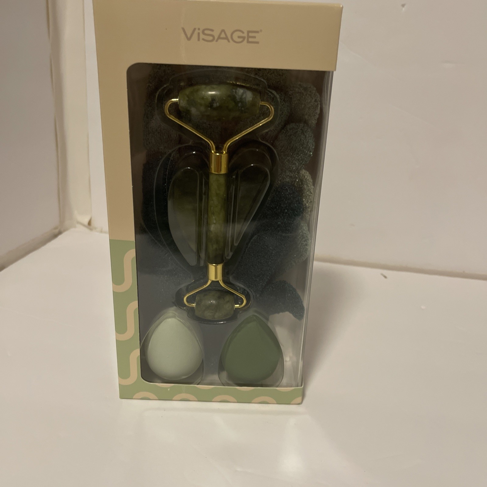 Visage Beauty Roller Guasha Peeling gloves 2 Make-up eggs NEW Gift Set Face Skin