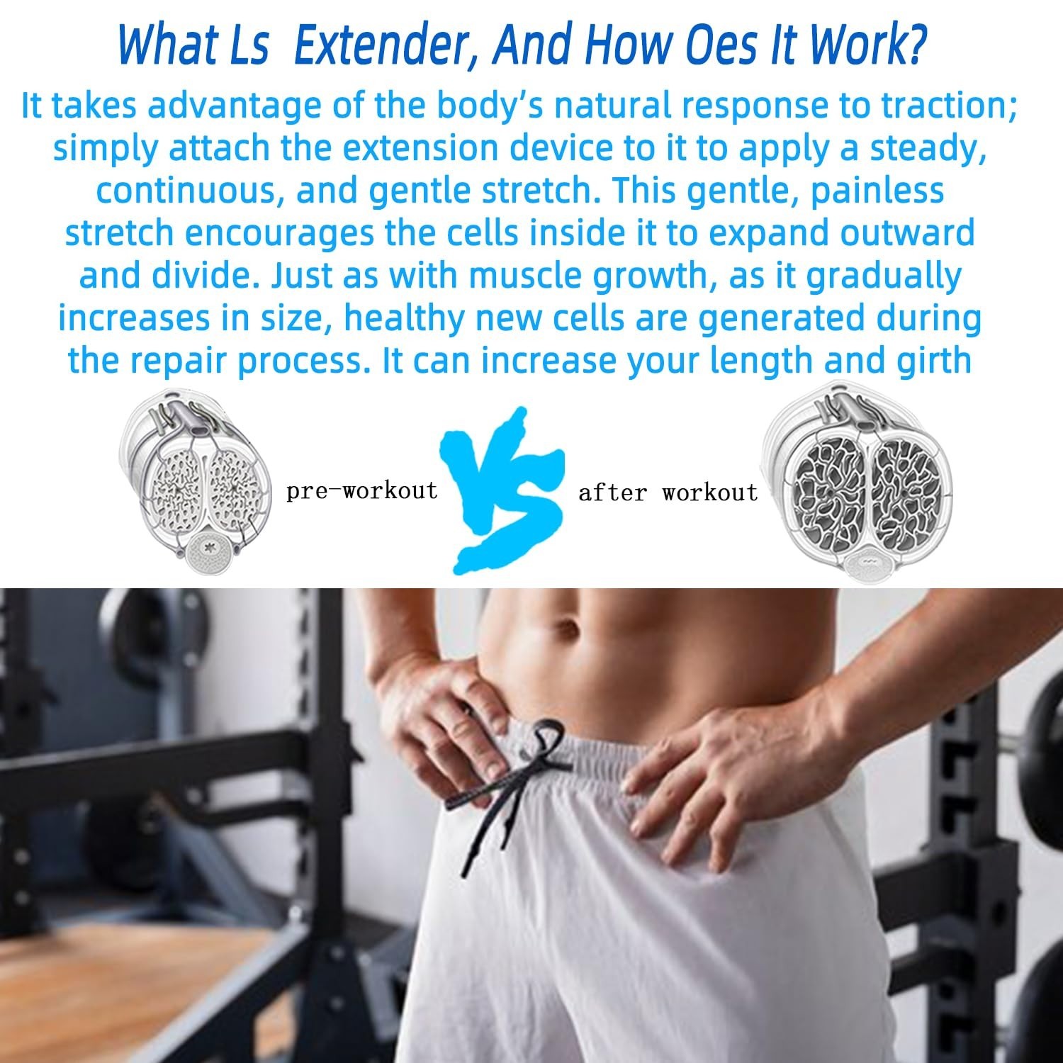 Adjustable Male Extender Kit – Wearable Traction Trainer with Silicone Sleeve