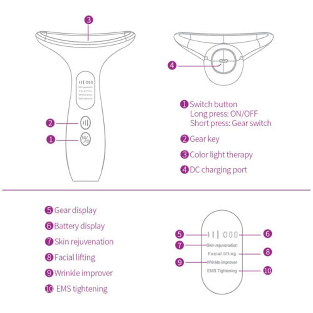 Double Chin Reducer Machine Electric Face Lift Device V Face Shaping Massager