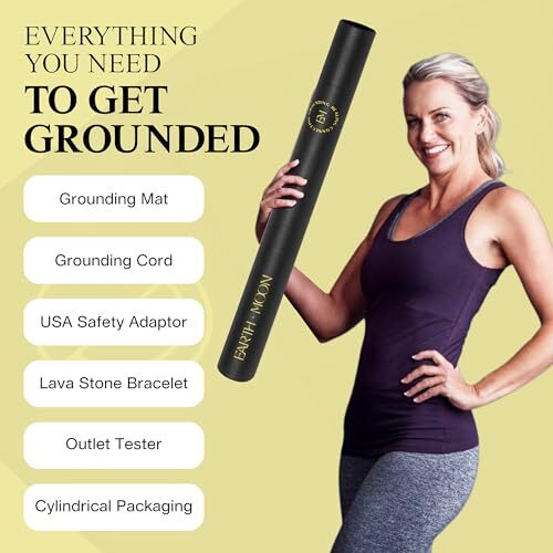 24 x 35in Earth Grounding Mat Kit for Full Body Energy & Wellness Support – G…