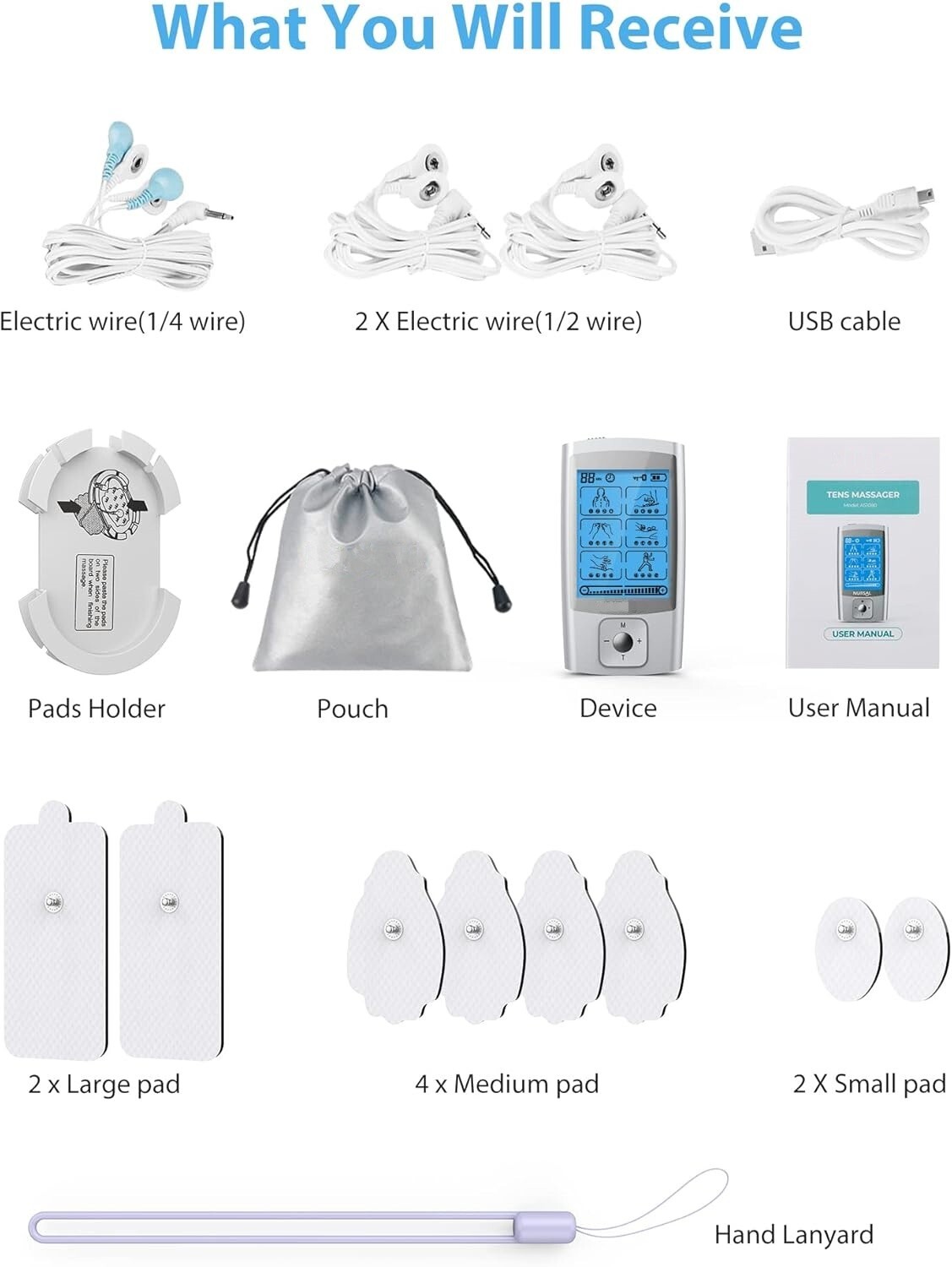 24 Modes TENS Unit Muscle Stimulator with Continuous Stimulation, Rechargeable