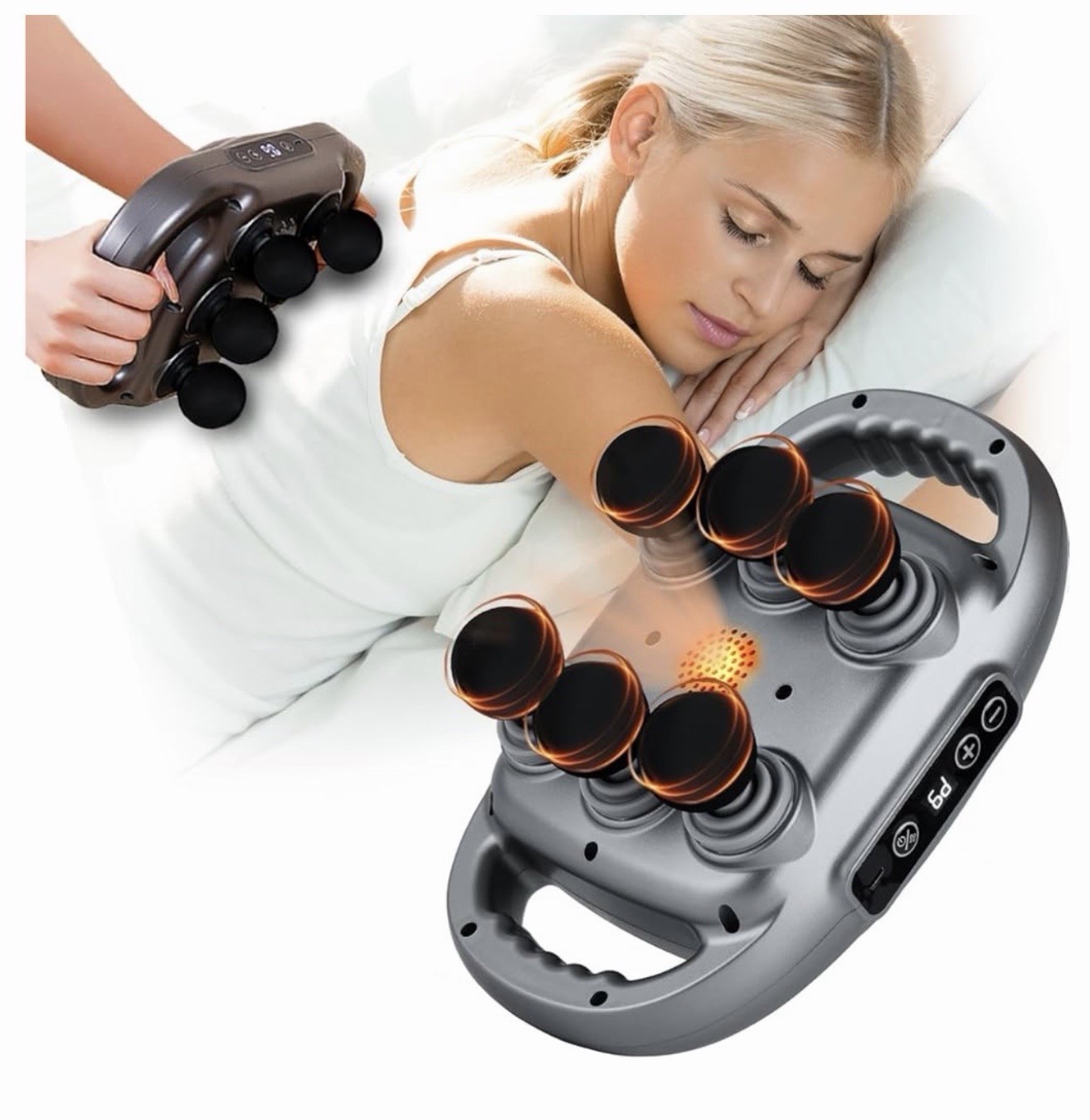 UFFAE 6 Head Massage Gun Deep Tissue with 9 Levels Rechargeable