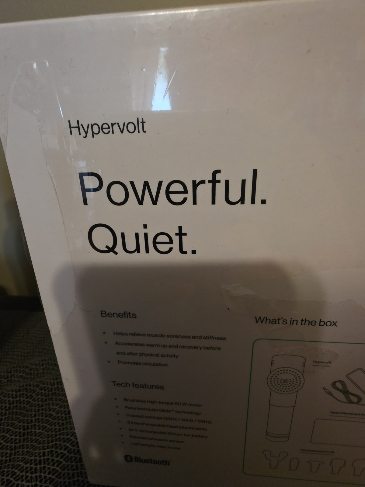Hyperice Hypervolt, Handheld Percussion Massage Device, New Sealed, Gray