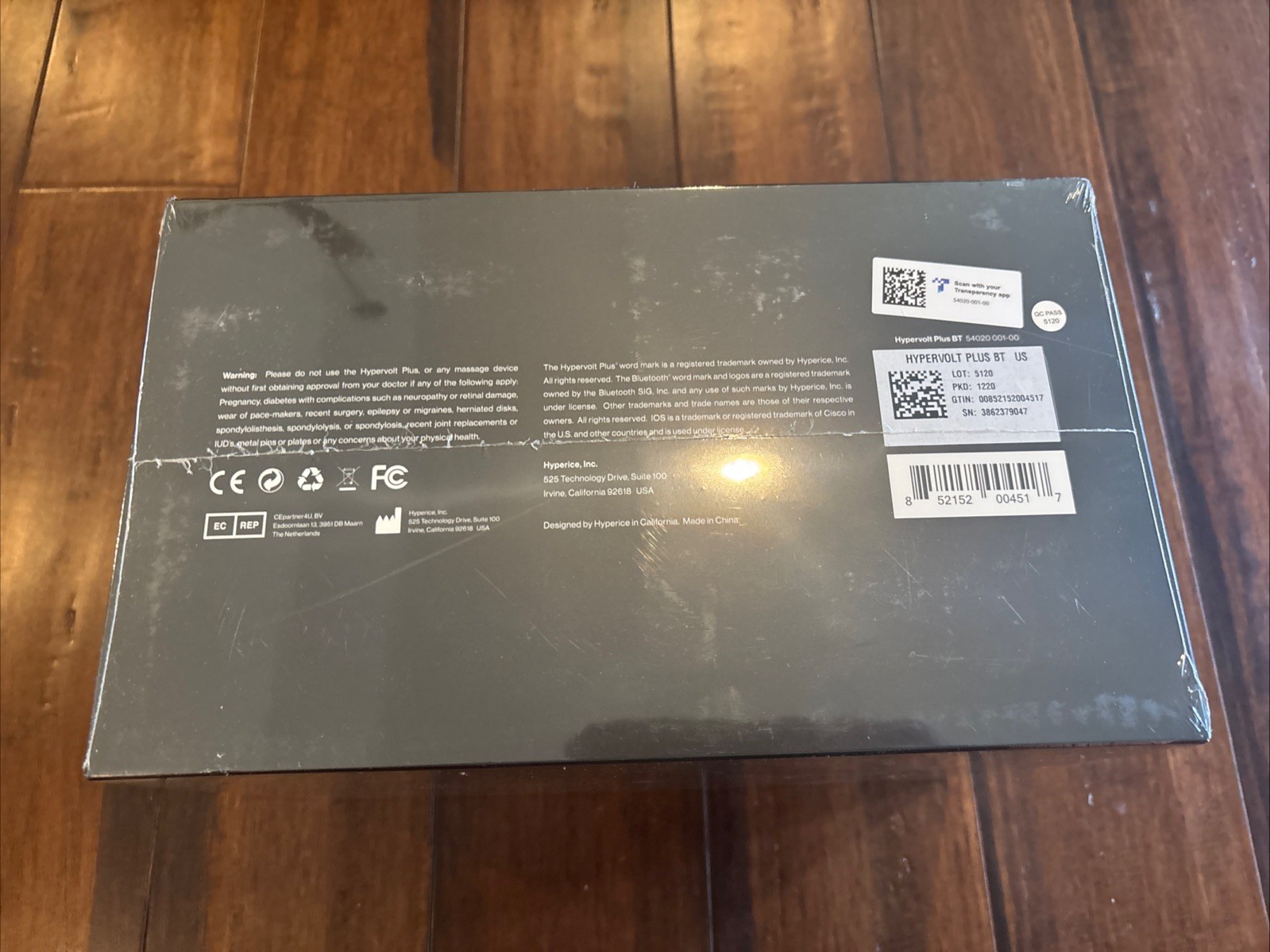 Hyperice Hypervolt Plus Percussion Massage Device Bluetooth Black *NEW/SEALED*