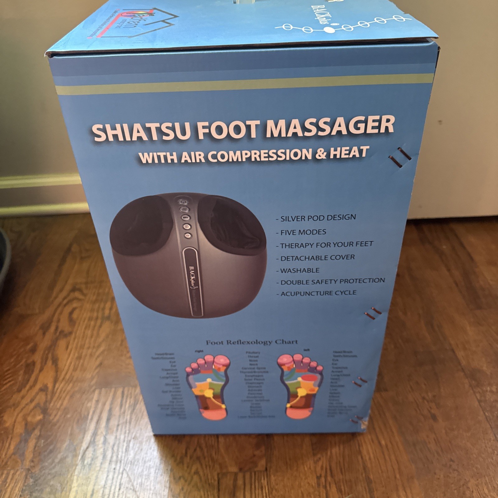 BRAND NEW / BLACK Shiatsu Foot Massager Machine with Soothing Heat –