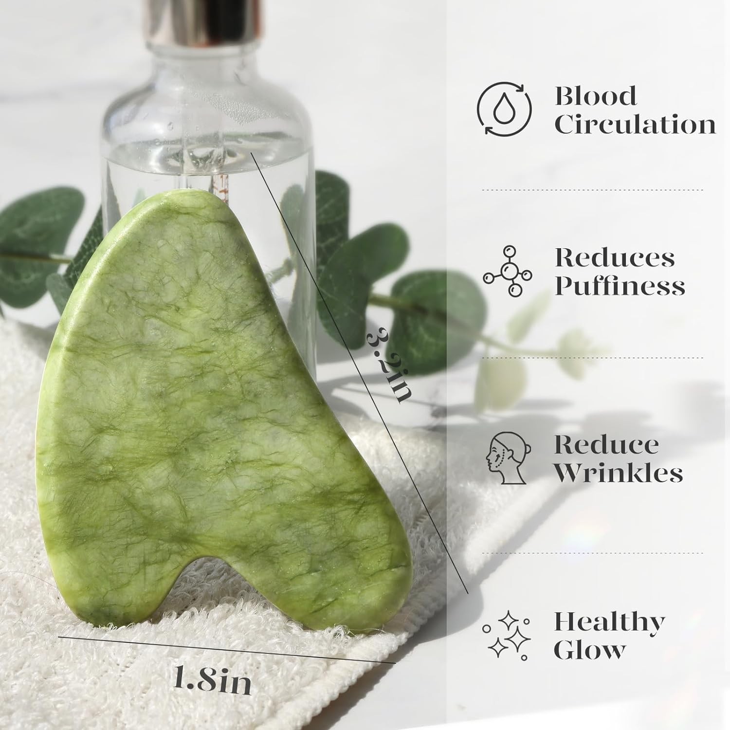 Xiuyan Jade Gua Sha Facial Tool – Relaxation & Sculpting for All Skin Types