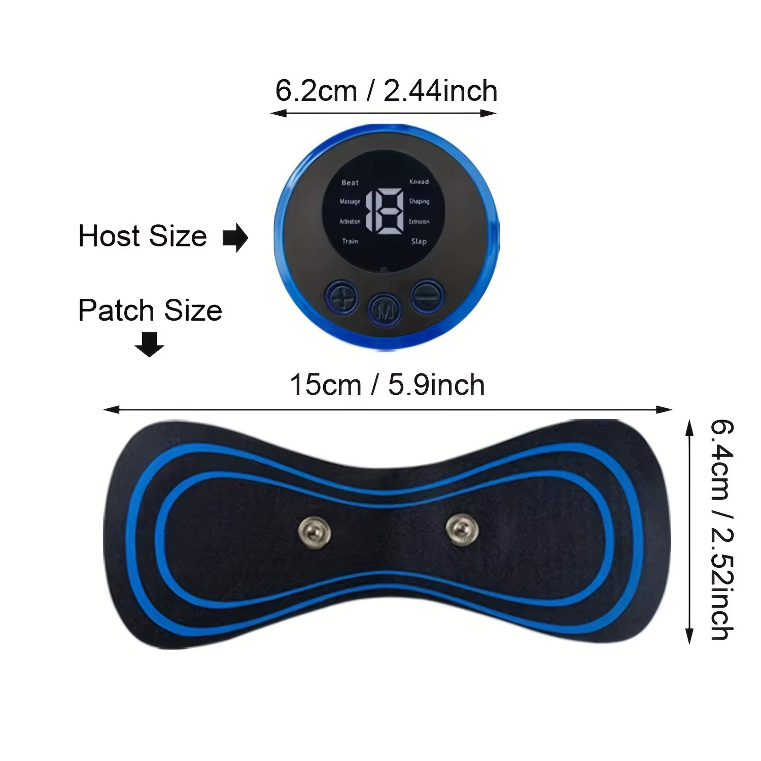 Muscle Electric Massager 2/3/4 Pcs EMS Neck Massage Machine 8 Modes 19 Levels