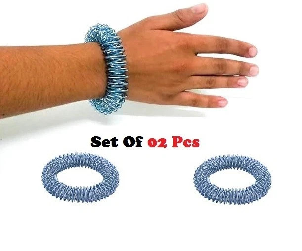 Massage Rings 2 Pack Acupressure Therapy Wrist Hand Massager
