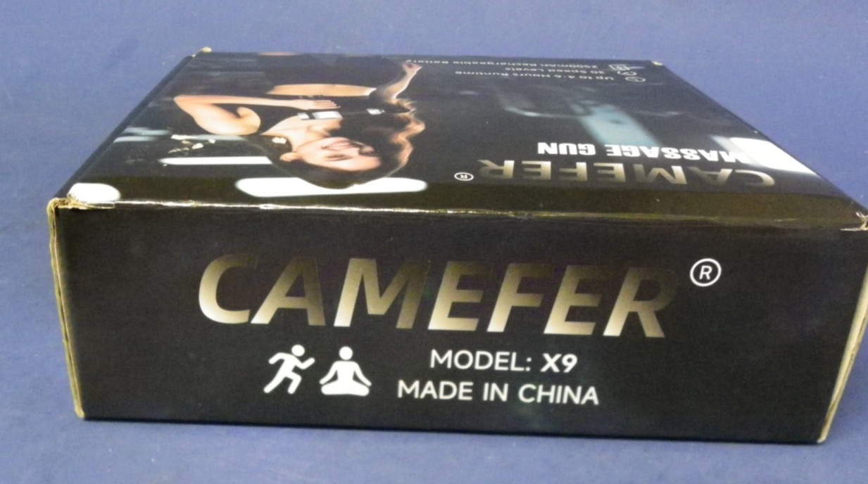 CAMEFER Deep Tissue Massage Gun 30 Speed Levels Rechargeable Battery 6 Heads