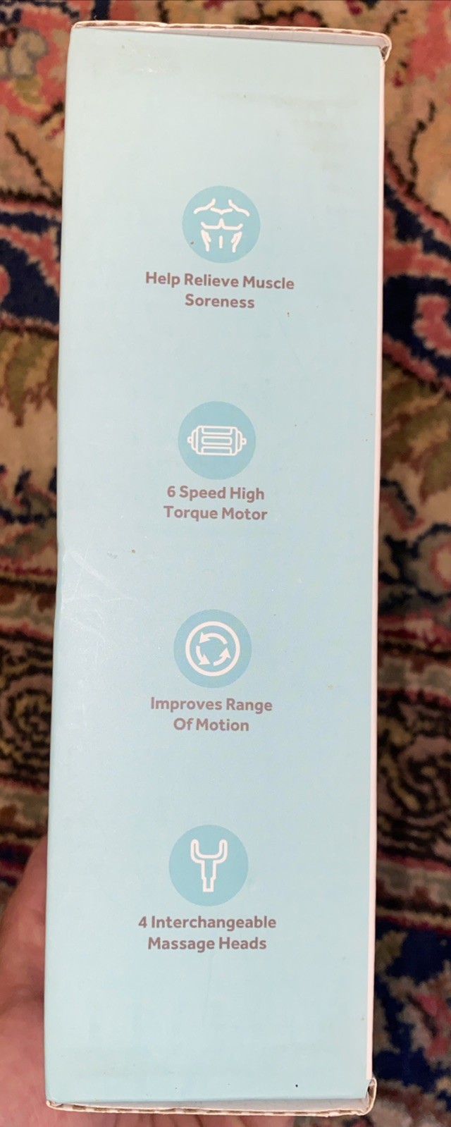Bliss Portable Massage Gun Deep Muscle Portable 5 Speeds USB Charging Blue Pink