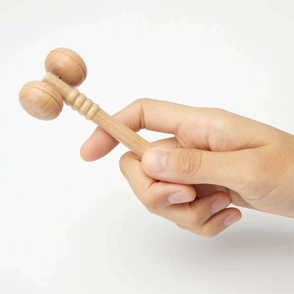 Wooden Face Roller Massager Set, Facial Lifting Tool, Wood Therapy Kit
