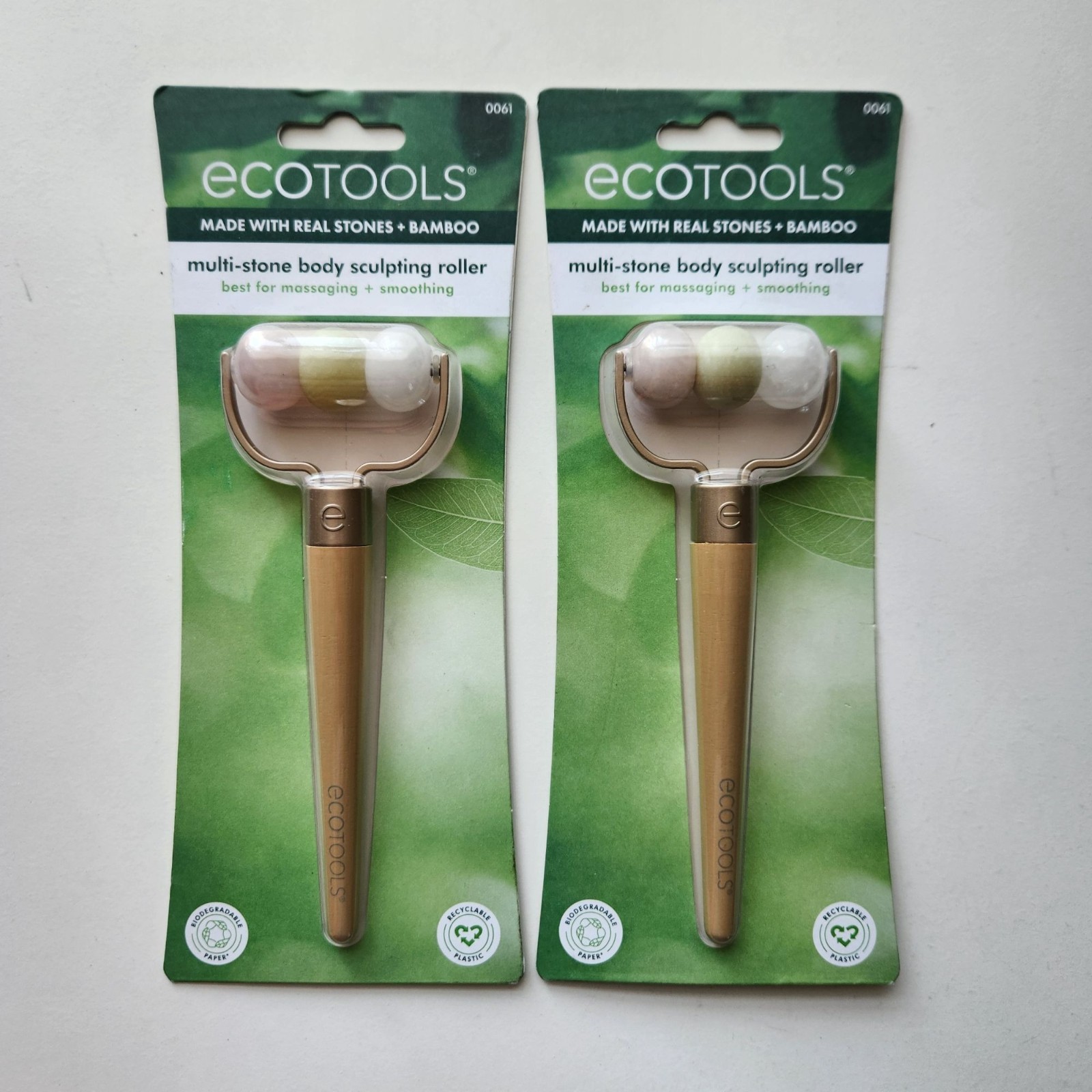 Lot of 2 EcoTools Multi Stone Massage Roller Depuff & Sculpt Face & Body Tool