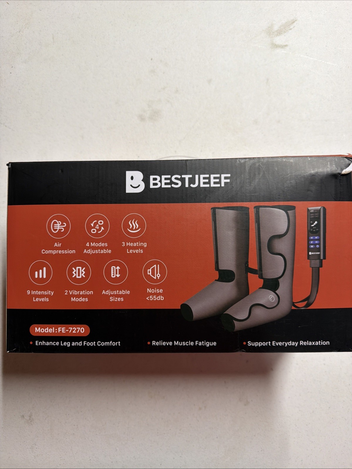 Bestjeef Air Compression Leg Massager With Heat And Vibration