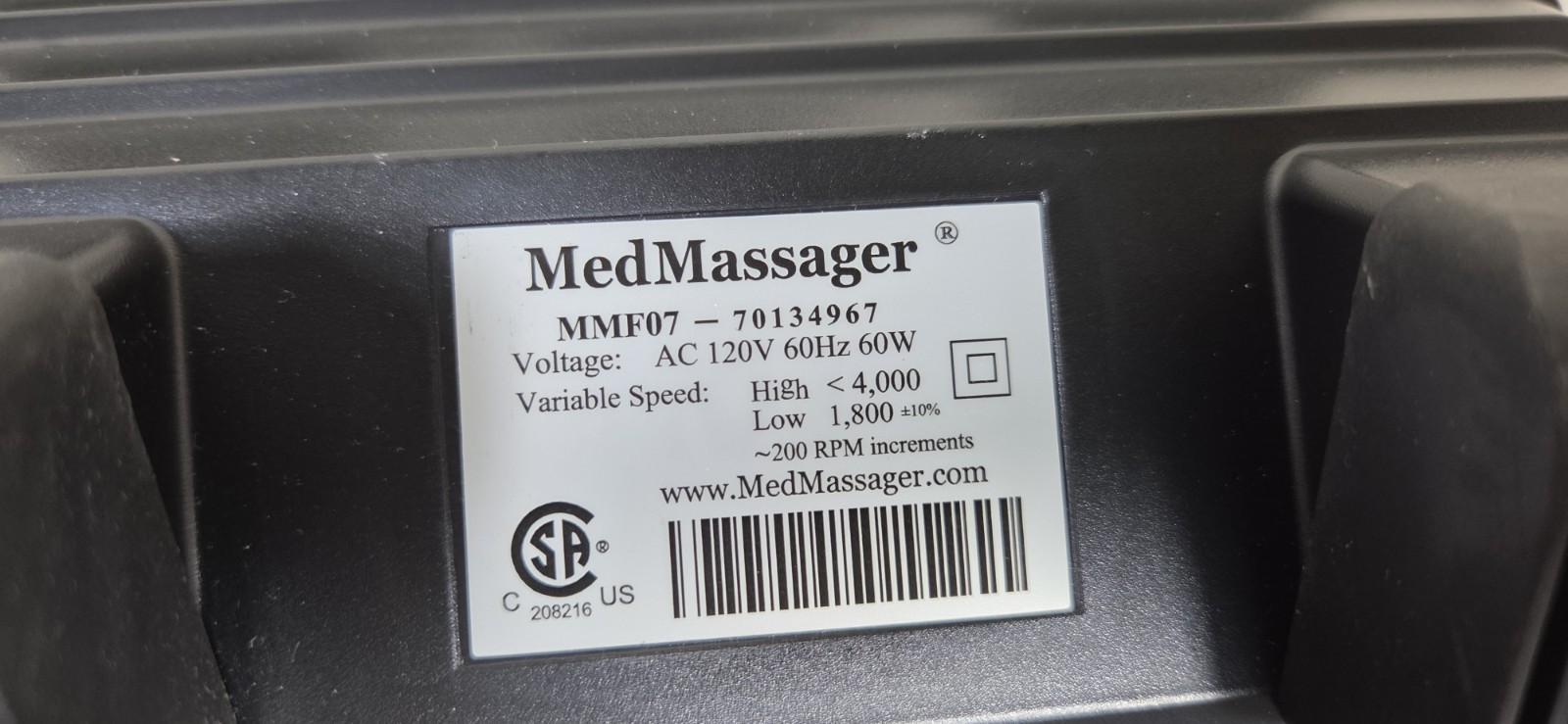 MedMassager MMF06 Foot Massage Machine, 11 speeds, Vibrating, Black/White