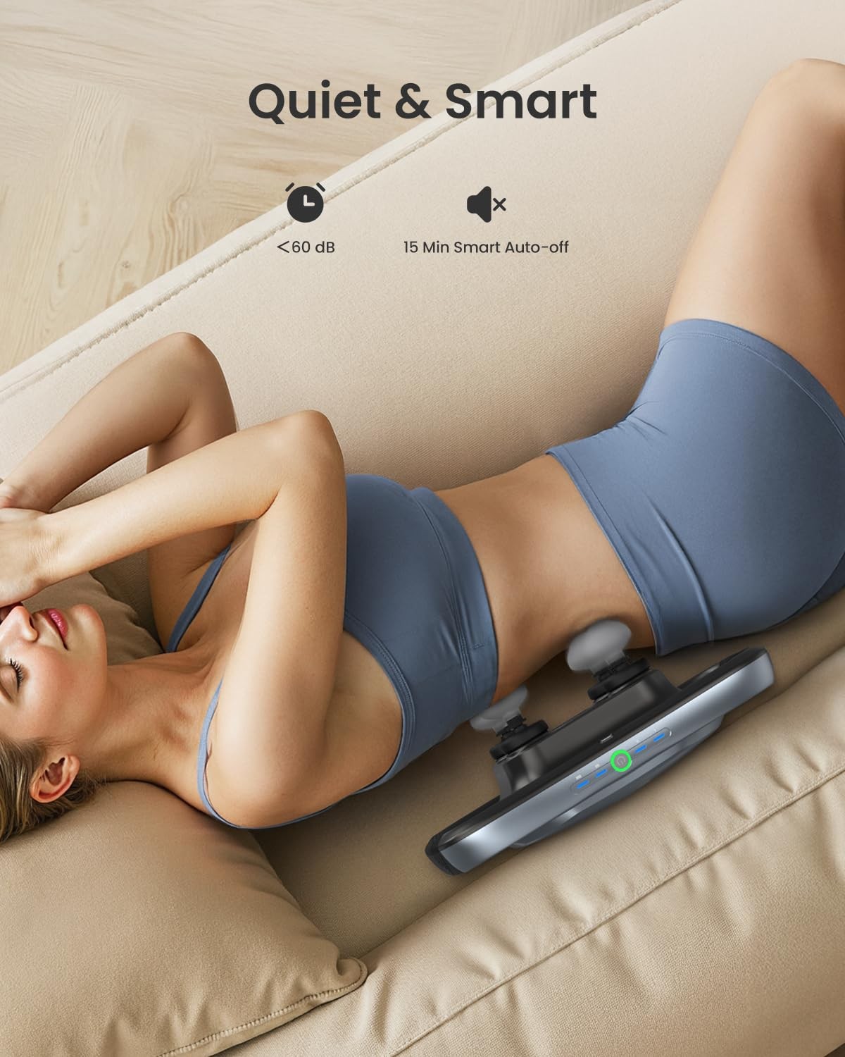 Massage Gun Deep Tissue, Handheld Neck Massager with Replaceable Black