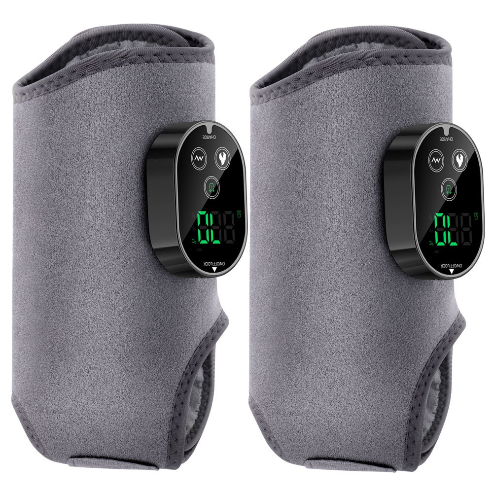 2 Pack 4-in-1 Electric Foot Ankle Massager Pain Relief Heating Vibration Therapy