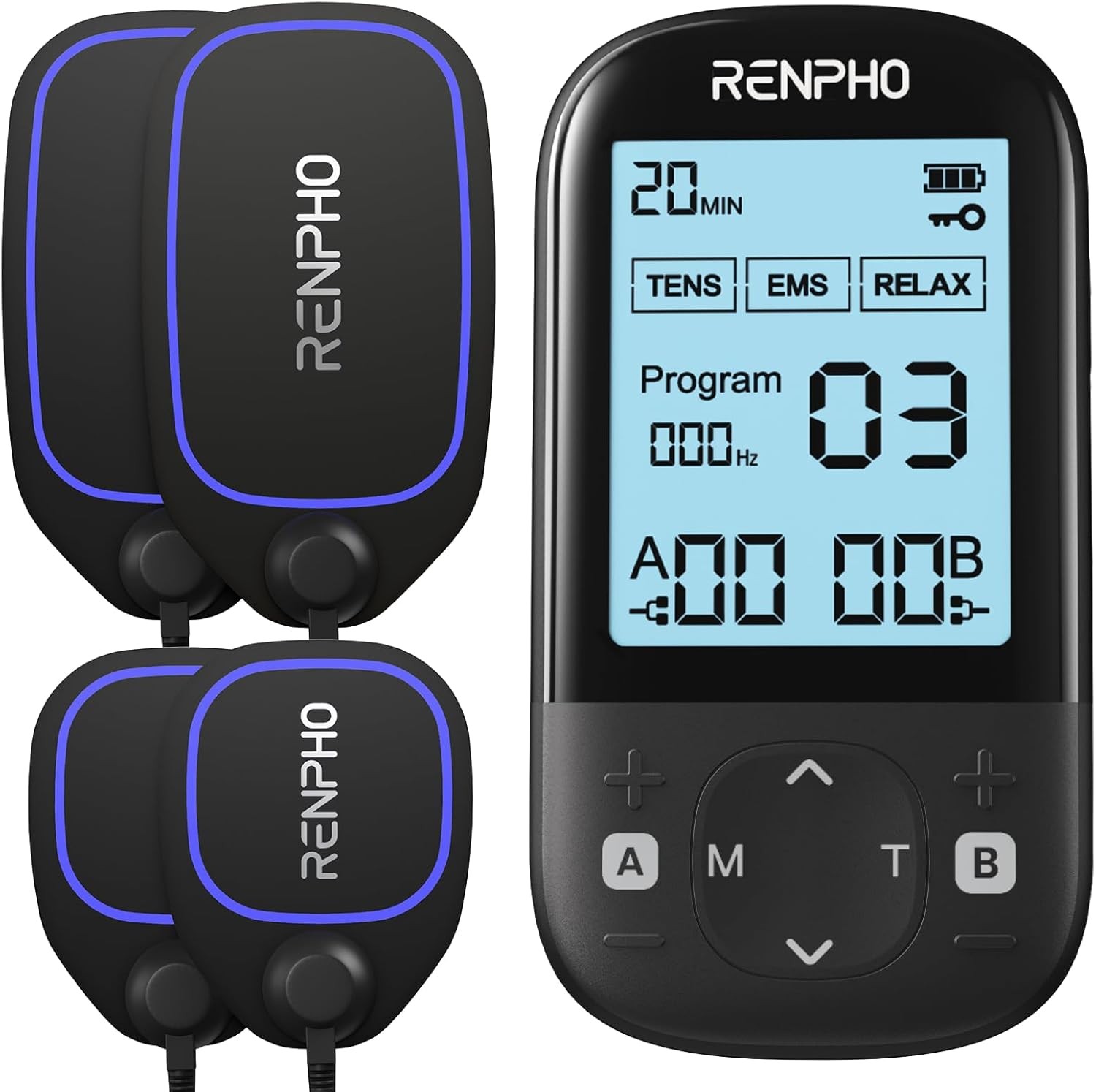 RENPHO TENS Unit Muscle Stimulator, 60 Programs EMS Unit for Back Pain Relief