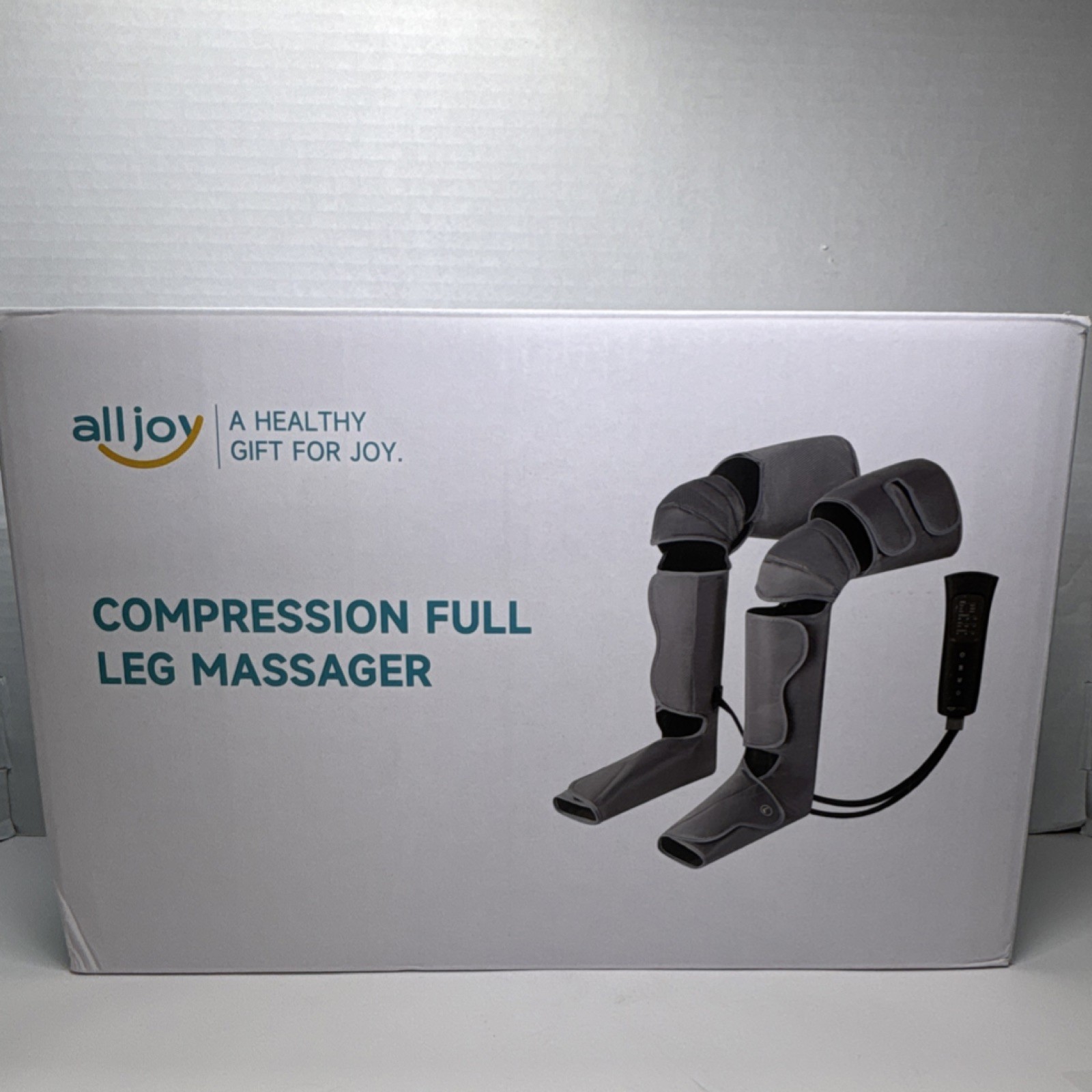 alljoy AJFLM22 Compression Full Leg Massager Vibration Heating Gray