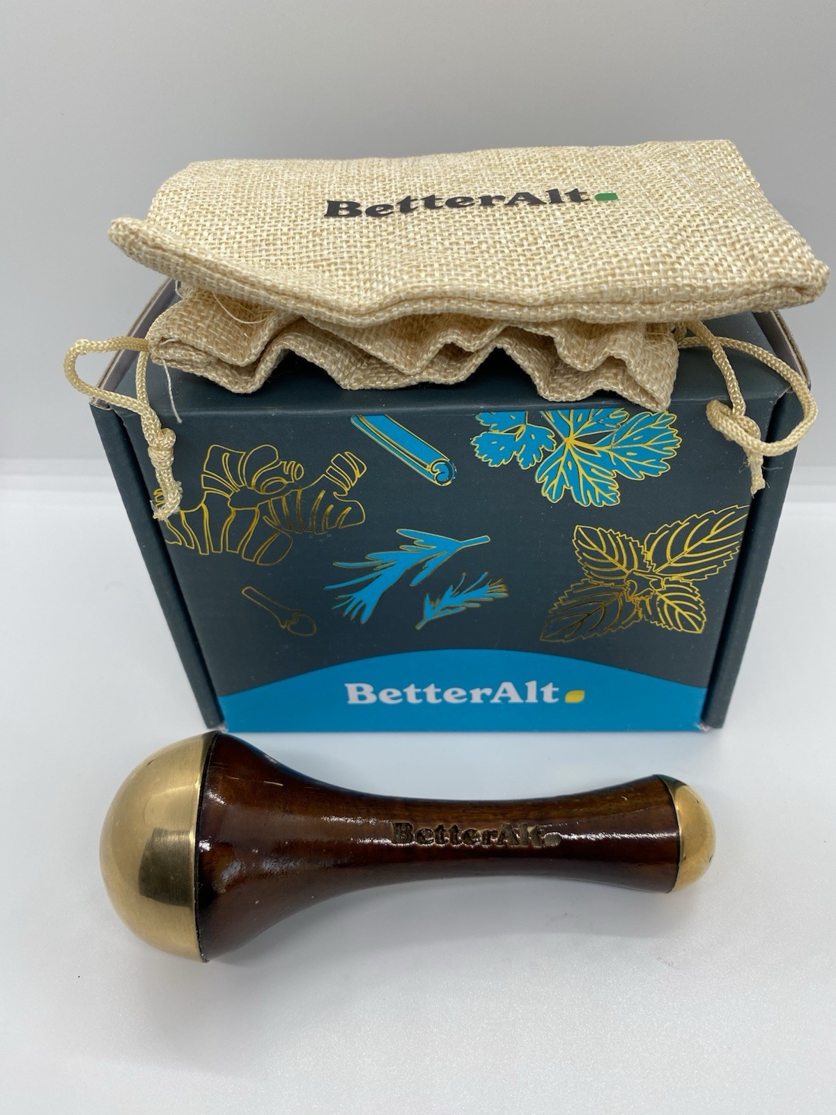 BetterAlt Brass Wood Massage Tool Trigger Point Deep Tissue Muscle Massager