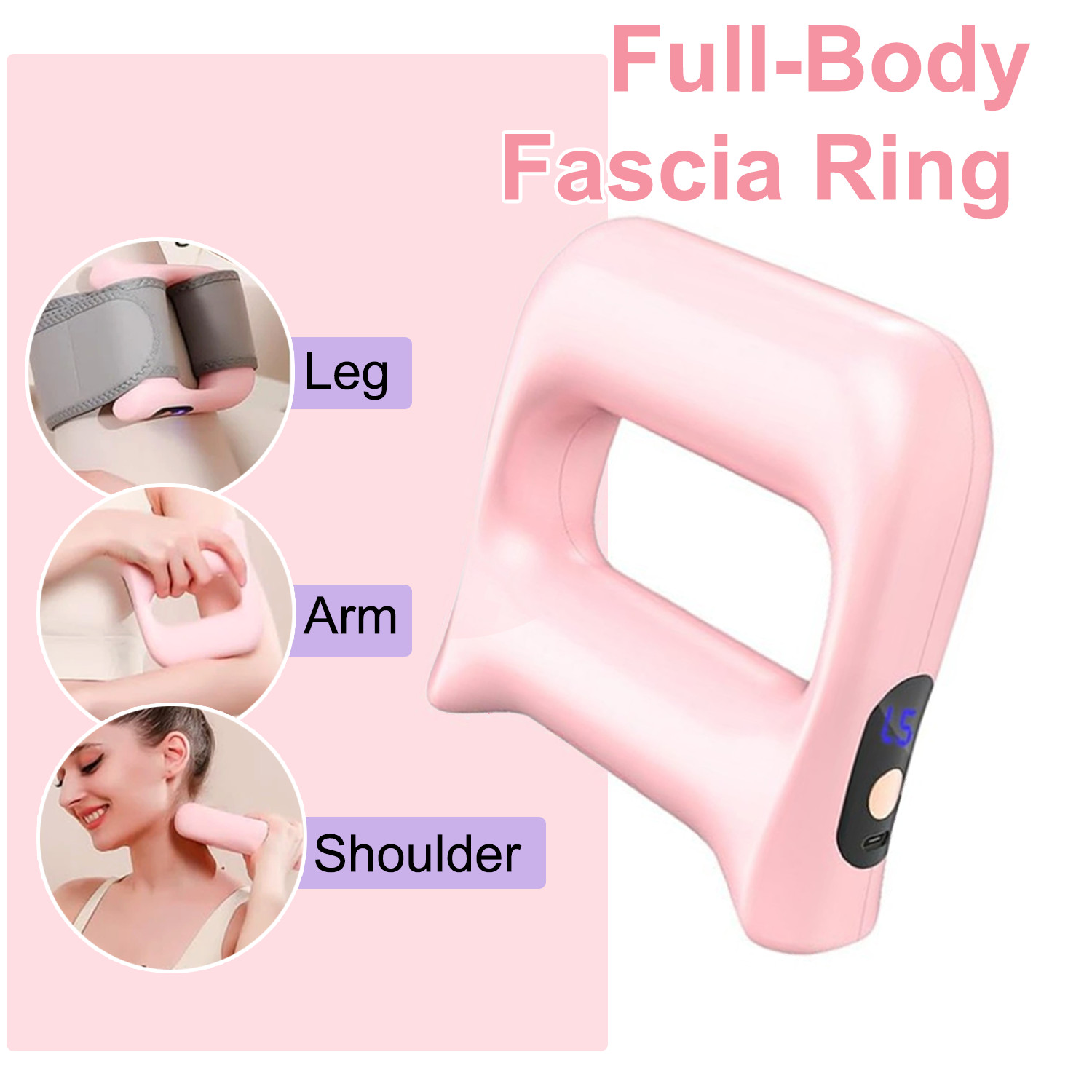 Multifunctional Full Body Fascia Ring with 5 Speeds Fascia Blasters Ring Massage
