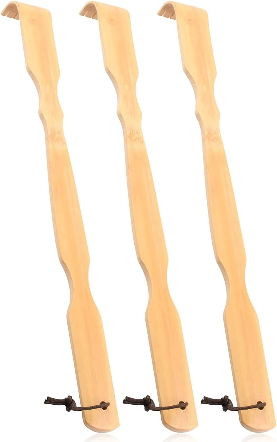 Wooden Bamboo Back Scratcher, 17″ Natural Handmade Back-Scratchers for Men and W