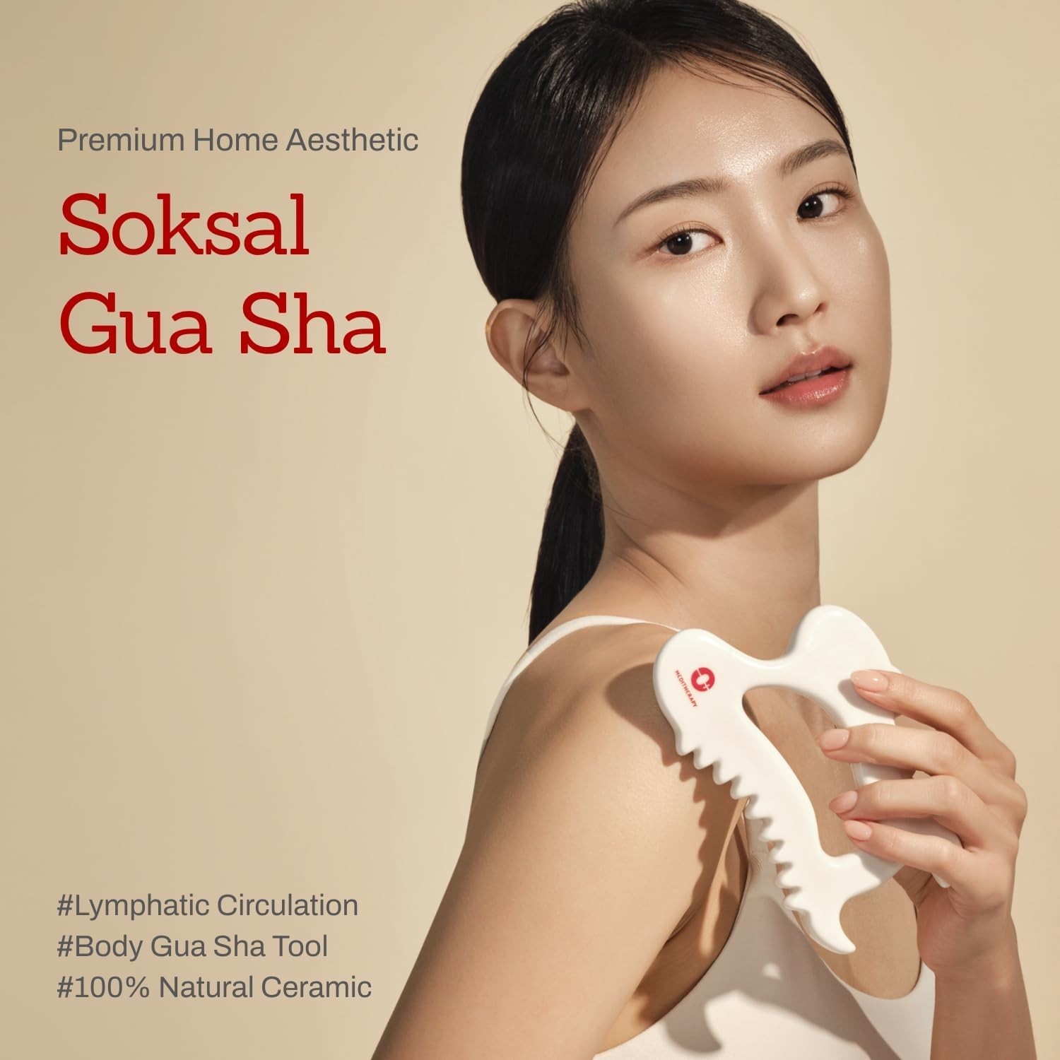 MEDITHERAPY SOKSAL GUASHA,Ceramic Gua Sha,Body Massage Tool FREE SHIPPING