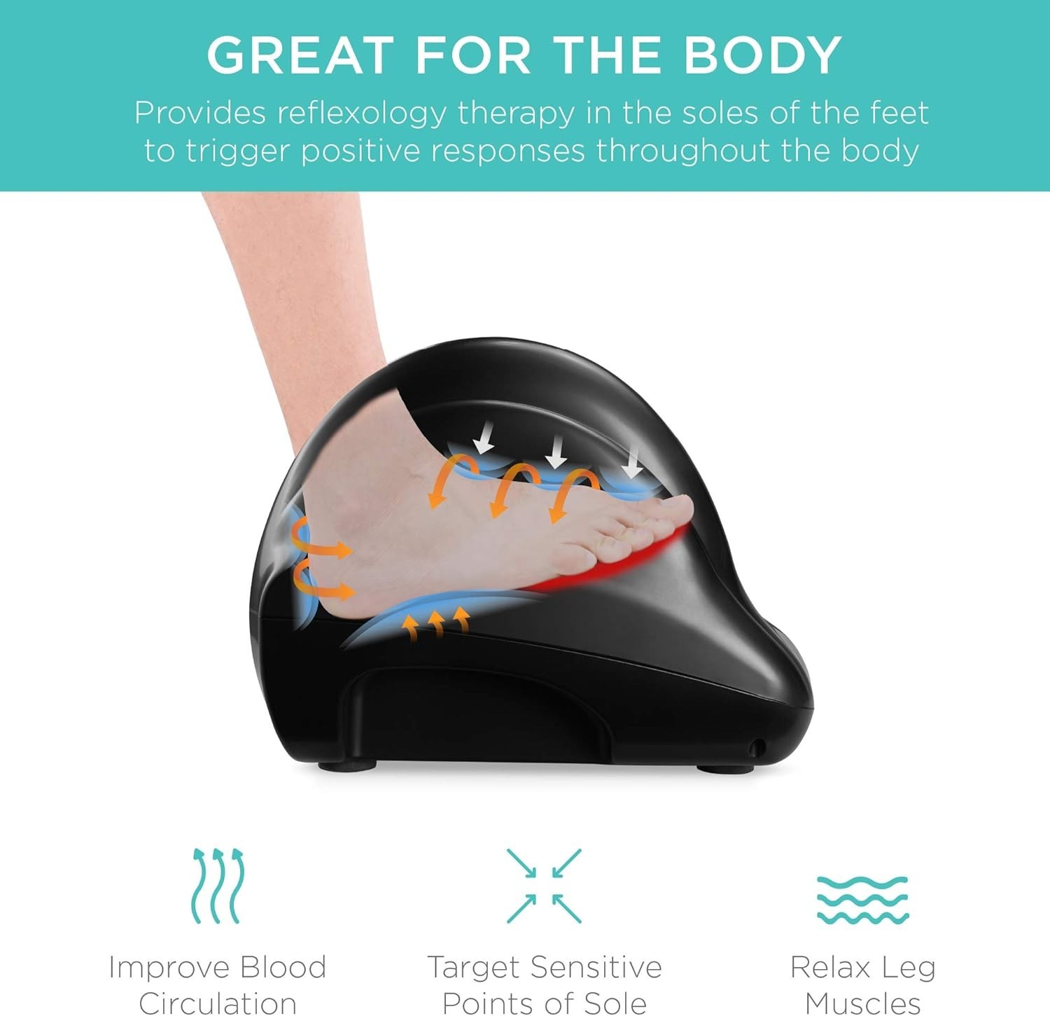 Shiatsu Foot Massager for Pain Relief, Plantar Fasciitis, Neuropathy, Blood Circ