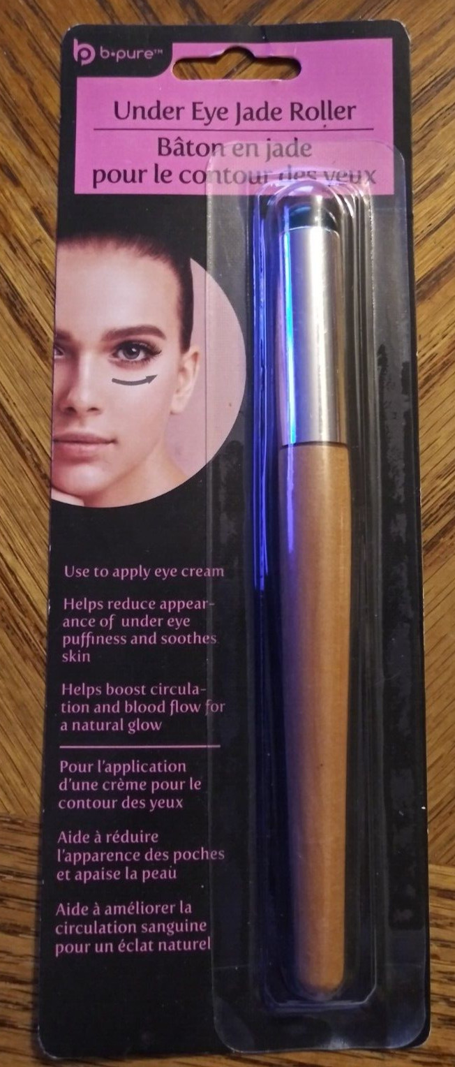 b pure Under Eye Jade Roller Helps Reduce Appearance of Undereye Puffiness