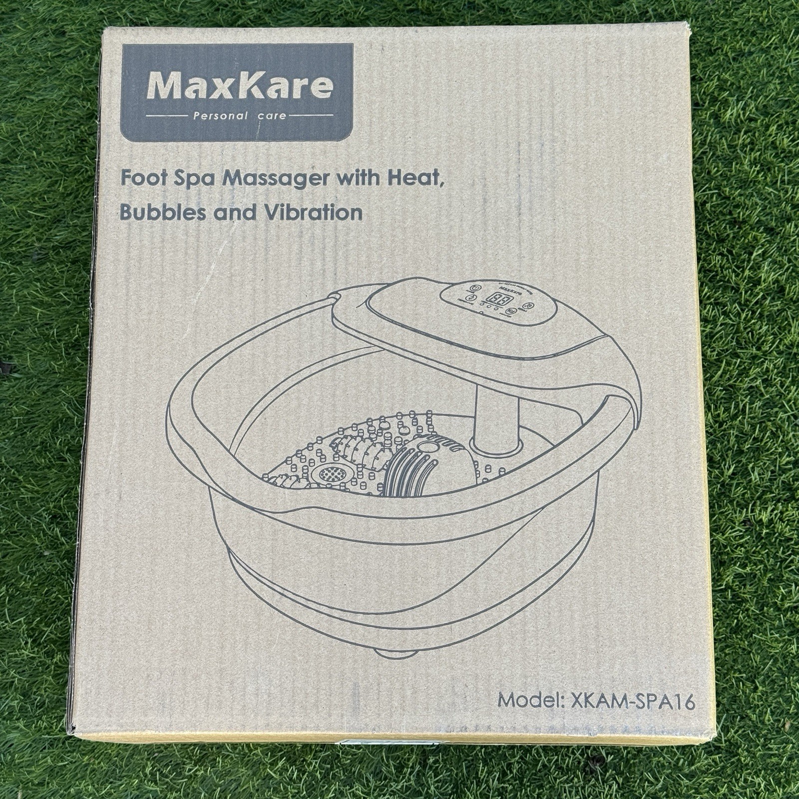 MaxKare Foot Spa Bath Massager with Heat Bubble & Vibration Massage XKAM-SPA16