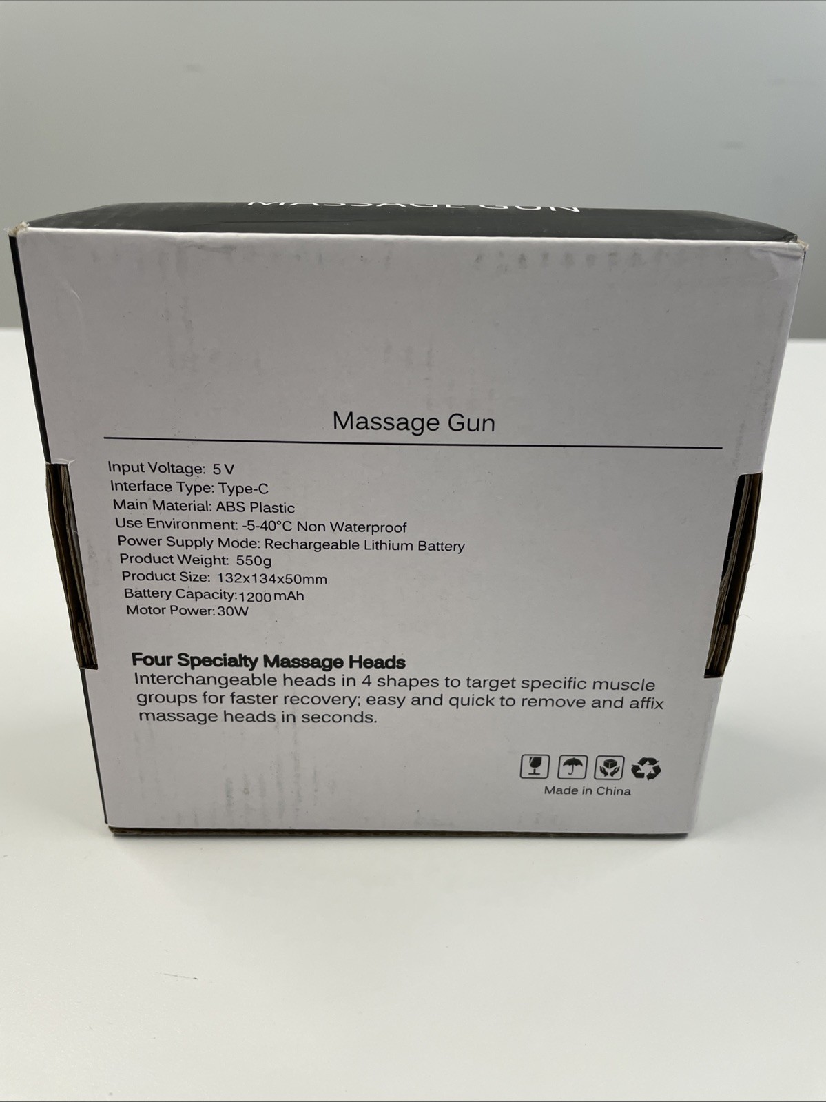 New Sealed Deep Tissue Massage Gun – BX-720, Quiet & Rechargeable with 4 Heads