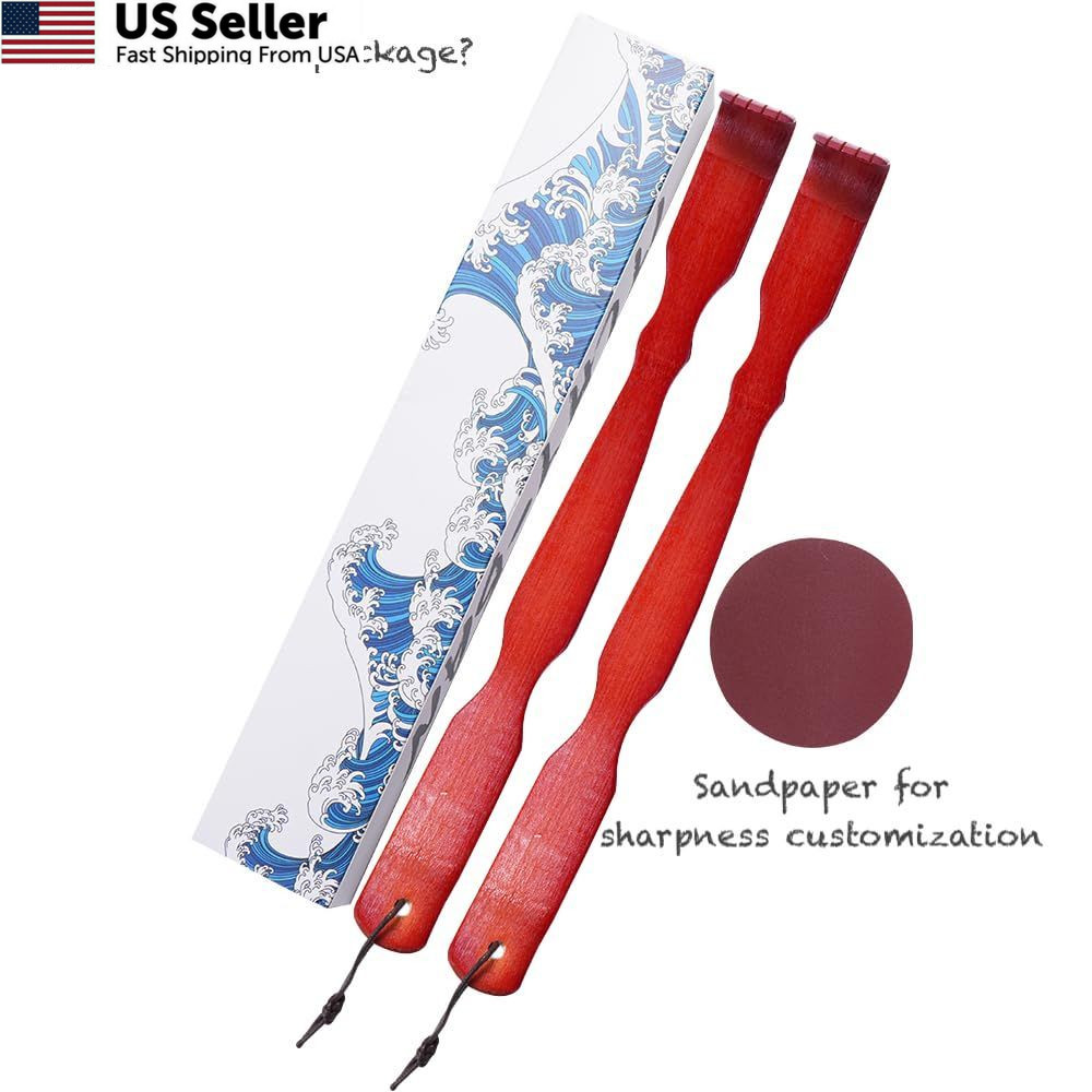 ITCHY-BAN Bamboo Back Scratcher: 17» Extended Curved Handle for Better Brown