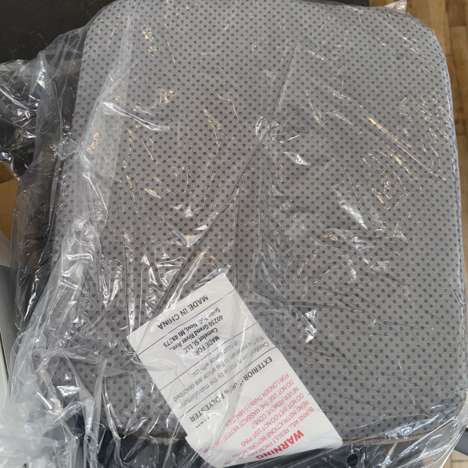 Warming Foot Massager by Sharper Image, Mocha, Fleece Lining, Open Box New